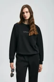 Lufian Alice Kadın Siyah Örme Sweatshirt 122030016 thumbnail 5