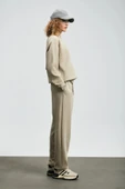 Lufian Kadın Alice Örme Bej Sweatshirt 122030016 thumbnail 3