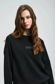 Lufian Alice Kadın Siyah Örme Sweatshirt 122030016 thumbnail 3