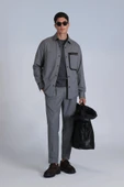 Lufian Hard Erkek Gri Basic Slim Fit Gömlek 112010651 thumbnail 2