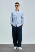 Lufian Erkek Charles Basic Regular Fit Mavi Gömlek 111010638 thumbnail 2