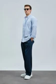 Lufian Erkek Charles Basic Regular Fit Mavi Gömlek 111010638 thumbnail 1
