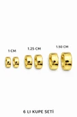 GOLD KADIN ÇELİK 6'LI KÜPE SETİ thumbnail 1