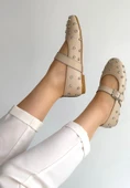Bej Kemerli Kadın Babet thumbnail 1