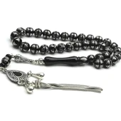 Üçgen Model Çift Sıra Oltu Taşı Tespih thumbnail 2