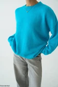 Bisiklet Yaka Oversize Triko Kazak thumbnail 11