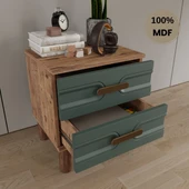 Zen 2 çekmeceli MDF komodin thumbnail 2