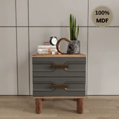Zen 2 çekmeceli MDF komodin thumbnail 1