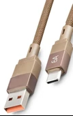 Zipax Vorcom Quartz Pro Type-C 6A Hasır Şarj Kablosu Subz-CL166-AC thumbnail 1