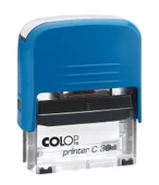 COLOP PRINTER C30 MAVİ KASA SİYAH KEÇE - 18X47MM thumbnail 1