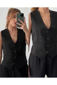 Astarlı V Yaka Kadın Yelek thumbnail 6