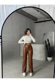 Suni Deri Kadın Pantolon thumbnail 5