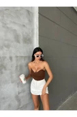 Straplez Kadın Crop Bluz thumbnail 8