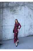 Desenli Tül Elbise thumbnail 7