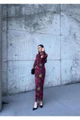 Desenli Tül Elbise thumbnail 6