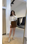 Taba Super Mini Süet Kadın Etek thumbnail 7