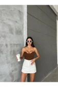 Straplez Kadın Crop Bluz thumbnail 12