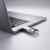 2'si 1 Arada USB 3.2 Type-C Ve USB 64GB Metal Flash Disk thumbnail 2