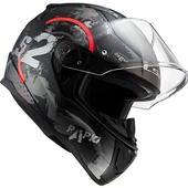 LS2 RAPID 2 CIRCLE MAT SİYAH-KIRMIZI KASK thumbnail 2