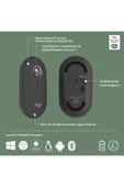 Logitech M350s Pebble 2 Bluetooth Kablosuz Sessiz Kompakt Mouse - Siyah thumbnail 7