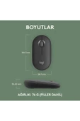 Logitech M350s Pebble 2 Bluetooth Kablosuz Sessiz Kompakt Mouse - Siyah thumbnail 9