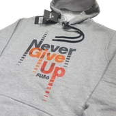 Fuba Kapşonlu Sweat Never Gri thumbnail 3