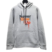 Fuba Kapşonlu Sweat Never Gri thumbnail 1