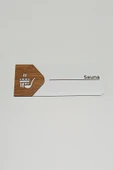 Sauna Kapı Tabelası | MDF Yönlendirme Levhası | 19x7 cm thumbnail 1