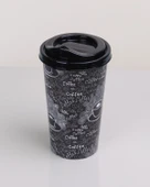 Kahve Bardağı - Kapaklı Desenli 650ML thumbnail 2