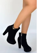 Denta Siyah Süet Topuklu Bot thumbnail 3
