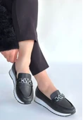 Otra Siyah Cilt Babet Ayakkabı thumbnail 3