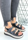 Jatay Siyah Cilt Sandalet thumbnail 3