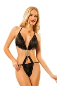 Siyah Dantelli Bodysuit thumbnail 1
