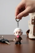 Albert Einstein Figürlü Hareketli Anahtarlık thumbnail 3