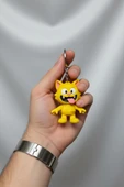 Çılgın Kedi Figürlü Hareketli Anahtarlık thumbnail 3