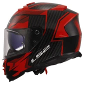 LS2 STORM 2 TRACKER SİYAH-KIRMIZI KASK thumbnail 3