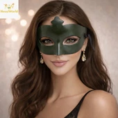Yeşil Gizemli Masquerade Maskesi thumbnail 2