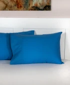Cotton Collection 2'li Yastık Kılıfı Mavi thumbnail 2