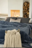 La Notte Çift Kişilik Battaniye Denim thumbnail 4