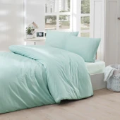 Cotton Collection Ranforce Tek Kişilik Nevresim Takımı Simple Mint thumbnail 2