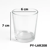 Cam Bardak Mumluk Şeffaf - PY-LAR208 thumbnail 2