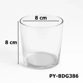 Cam Bardak Mumluk Şeffaf - PY-BDG386 thumbnail 2