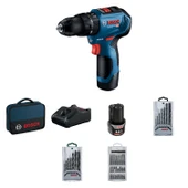 Bosch GSB 12V-30 + 39 Parça Vidalama Seti thumbnail 1