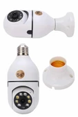 Gece Görüşlü Akıllı Dönebilen Ev Kamerası Ampül Kamera thumbnail 1