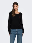 15363326 JDYKATE L/S O-NECK EMB. PULLOVER KNT thumbnail 4