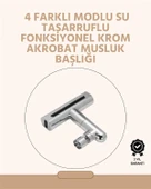 360° Dönüşlü Su Akışı Başlığı | 4'ü 1 Arada Kullanım thumbnail 1