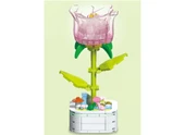 Building Block Flower 132 Parça Lila Gül thumbnail 4