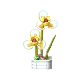 Building Block Flower 134 Parça Sarı Orkide thumbnail 1