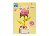 Building Block Flower 132 Parça Lila Gül thumbnail 2