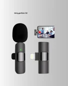 Çift Mikrofonlu Kablosuz Kayıt Seti İphone Uyumlu Mini Mikrofon thumbnail 5